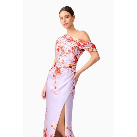 Elliatt Elina Asymmetrical Gown in Purple Cocktail wedding Bridal size S NWOT - Picture 3 of 8